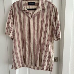 Abercrombie Men's Striped Short Sleeve Shirt Size Large